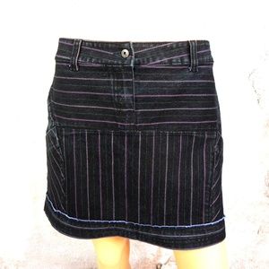Globus Vintage 80s Jean Skirt Striped